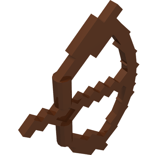 Rendu LDraw de Weapon Bow and Arrow, Blocky, couleur indicative