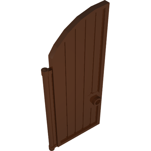 Rendu LDraw de Porte, Porte 1 x 4 x 7 2/3 avec plateau incurvé (Door, Gate 1 x 4 x 7 2/3 with Curved Top), couleur indicative