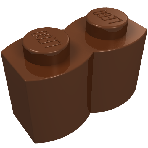 Brique spéciale 1 x 2 palissade [aka log] (Brick Special 1 x 2 Palisade [aka Log])