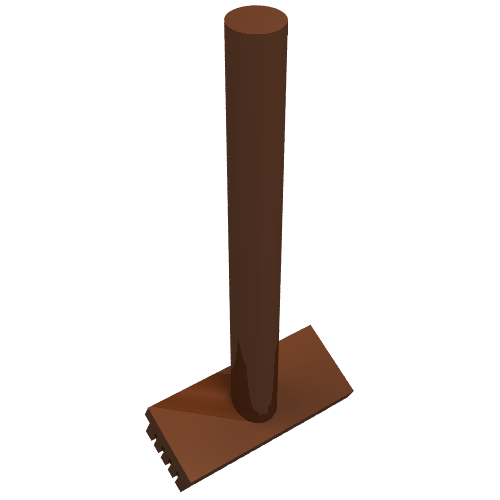 Rendu LDraw de Équipement Brosse / Balai poussoir (Equipment Brush / Push Broom), couleur indicative
