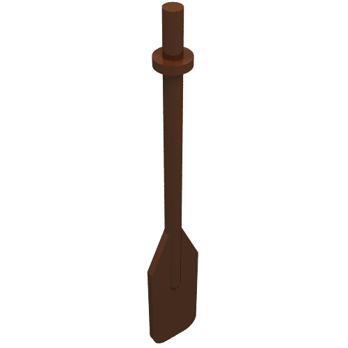 Rendu LDraw de Aviron / pagaie avec poignée de bar (Equipment Oar / Paddle with Bar Handle), couleur indicative