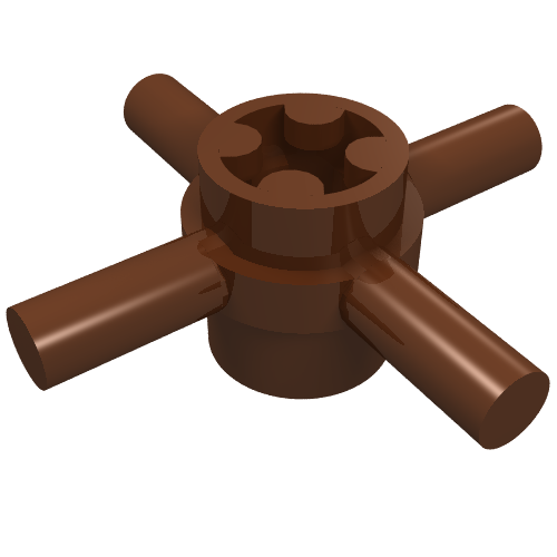 Axe Technic Hub de connecteur avec 4 barres à 90° (Technic Axle Connector Hub with 4 Bars at 90°)