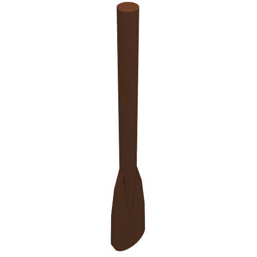 Rendu LDraw de Aviron d'équipement / pagaie [renforcé] (Equipment Oar / Paddle [Reinforced]), couleur indicative