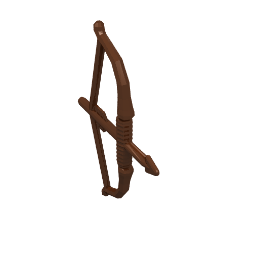Rendu LDraw de Arc d'arme et flèche long (Weapon Bow and Arrow Long), couleur indicative