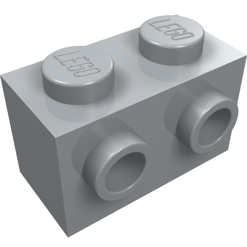 Brique Spécial 1 x 2 avec 2 tenons sur 1 côté (Brick Special 1 x 2 with 2 Studs on 1 Side)