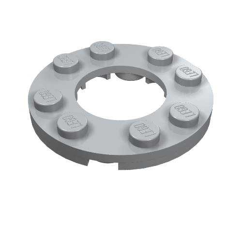 Plaque ronde 4 x 4 avec 2 x 2 rondes Ouverture (Plate Round 4 x 4 with 2 x 2 Round Opening)