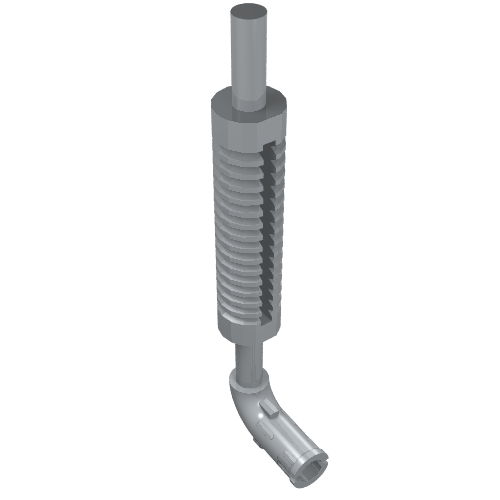Tuyau d'échappement avec connecteur Technic - extrémité plate, trou arrondi (Exhaust Pipe with Technic Pin - Flat End, Rounded Hole)