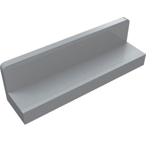 Panneau 1 x 4 x 1 avec coins arrondis [Mur fin] (Panel 1 x 4 x 1 with Rounded Corners [Thin Wall])