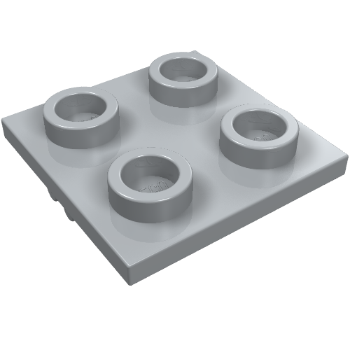 Support de roue 2 x 2 mince avec attaches, avion simple (Wheel Holder 2 x 2 Thin with Clips, Plane Single)