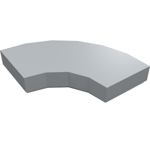 Tuile 2 x 2 courbes, Macaroni (Tile 2 x 2 Curved, Macaroni)