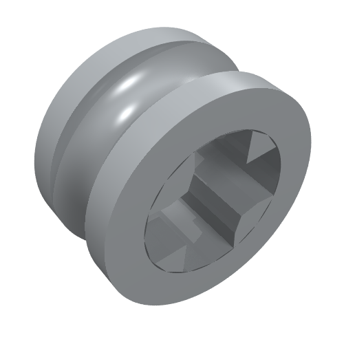Douille Technic 1/2 lisse avec trou d'essieu semi-réduit (Technic Bush 1/2 Smooth with Axle Hole Semi-Reduced)