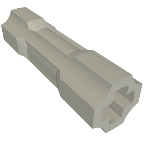 Rendu LDraw de Connecteur d'anneau d'entraînement Technic lisse [2 parois latérales arrondies et 2 plates] (Technic Driving Ring Connector Smooth [2 rounded and 2 flat side walls]), couleur indicative