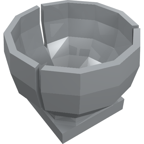 Cylindre hémisphère 2 x 2 base de douille de tourelle à billes (Cylinder Hemisphere 2 x 2 Ball Turret Socket Base)