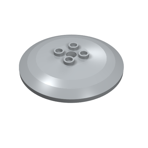 Rendu LDraw de Plat 6 x 6 inversé (Radar) avec tenons creux (Dish 6 x 6 Inverted (Radar) with Hollow Studs), couleur indicative