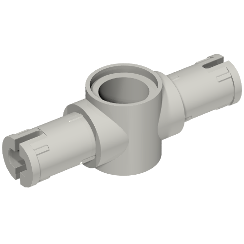 Embout de connecteur à connecteurs Technic avec 2 connecteurs avec arêtes de frottement longitudinales [petits trous de connecteurs carrés] (Technic Pin Connector Hub with 2 Pins with Friction Ridges Lengthwise [Small Squared Pin Holes])