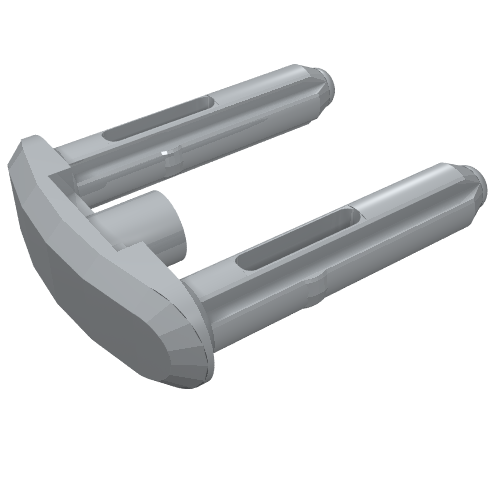 Rendu LDraw de Connecteur de connecteur de pointe Technic double 3l (Technic Spike Connector Pin Double 3L), couleur indicative