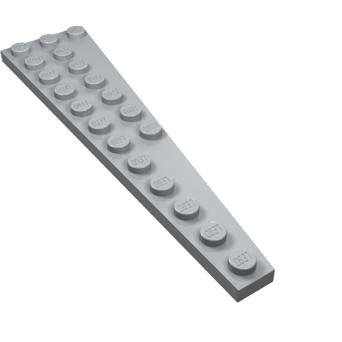 Coin plaque 12 x 3 Gauche (Wedge Plate 12 x 3 Left)