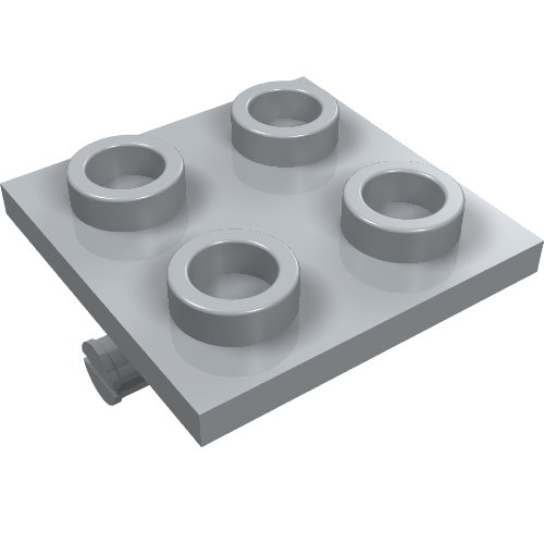 Support de roue 2 x 2 fin avec goupilles de pince de roue fendues (Wheel Holder 2 x 2 Thin with Split Wheel Clip Pins)
