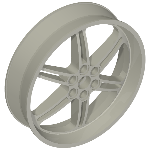 Rendu LDraw de Vélo de rue roue Technic (Wheel Technic Street Bike), couleur indicative