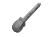 Rendu LDraw de Projectile, Technic Competition Arrow, Liftarm Shaft avec Hollow Lime Rubber End (57028), couleur indicative