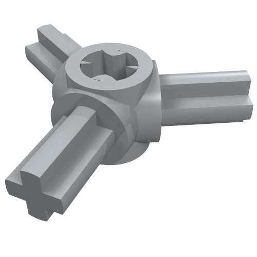 Axe Technic Connecteur Hub avec 3 axes à 120° (Technic Axle Connector Hub with 3 Axles at 120°)