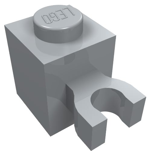 Brique Spécial 1 x 1 avec attache Vertical [Épaisseur U attache, tenon plein] (Brick Special 1 x 1 with Clip Vertical [Thick U Clip, Solid Stud])