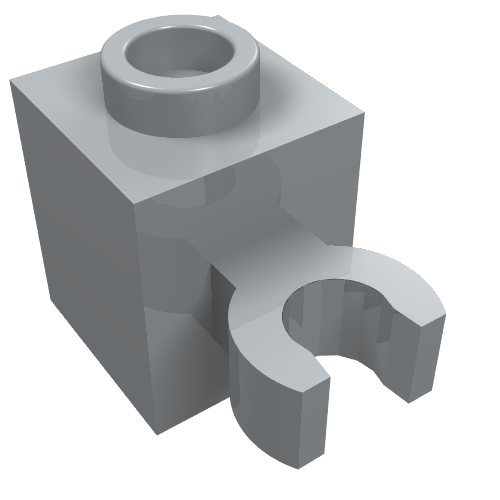 Brique Spécial 1 x 1 avec attache Vertical [ouvre O attache, tenon creux] (Brick Special 1 x 1 with Clip Vertical [Open O Clip, Hollow Stud])