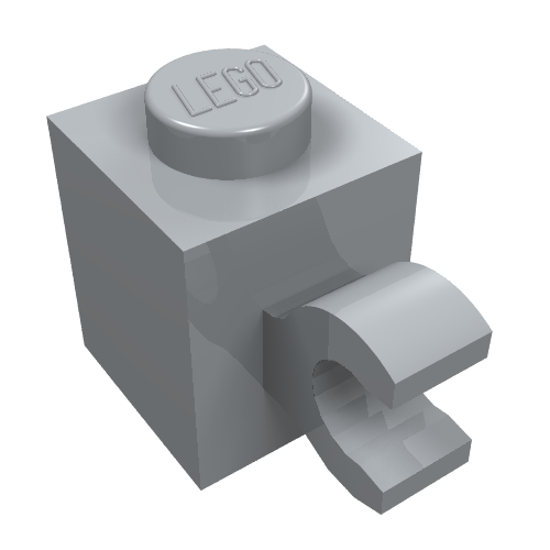 Brique Spécial 1 x 1 avec attache horizontal (Brick Special 1 x 1 with Clip Horizontal)