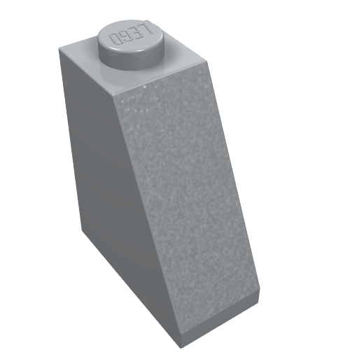 Rendu LDraw de Brique inclinée 65° 2 x 1 x 2 (Brick Sloped 65° 2 x 1 x 2), couleur indicative