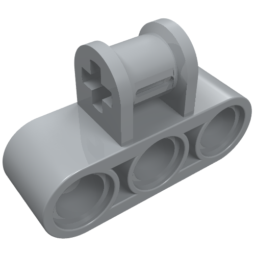 Rendu LDraw de Raccord Technic pour axe et connecteur perpendiculaire triple (Technic Axle and Pin Connector Perpendicular Triple), couleur indicative
