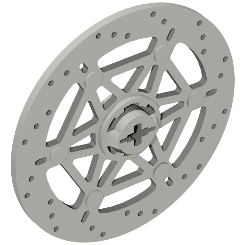 Rendu LDraw de Disque de frein 6 x 6 (Brake Disc 6 x 6), couleur indicative