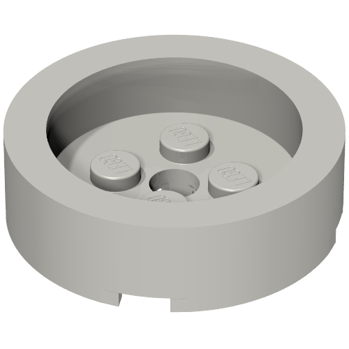 Rendu LDraw de Brique ronde 4 x 4 avec centre encastré (Brick Round 4 x 4 with Recessed Center), couleur indicative