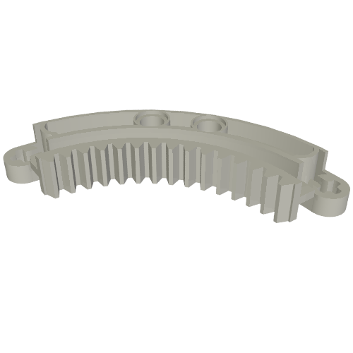 Rendu LDraw de Crémaillère Technic 1/4 cercle 6 x 6, 15 dents (Technic Gear Rack 1/4 Circle 6 x 6, 15 Teeth), couleur indicative