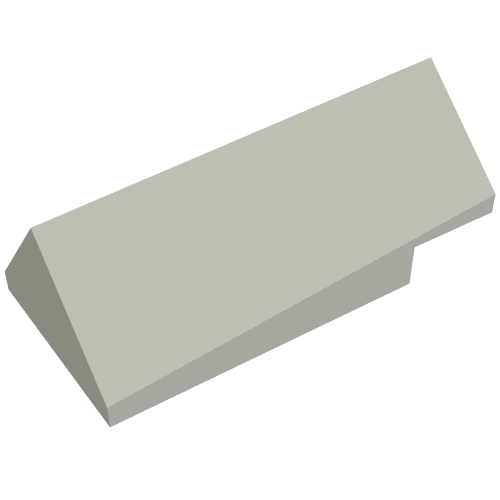 Rendu LDraw de Brique inclinée 45° 2 x 4 x 1 1/3 double (Brick Sloped 45° 2 x 4 x 1 1/3 Double), couleur indicative