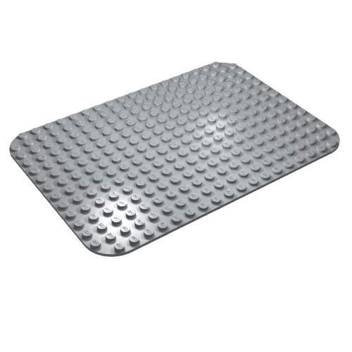 Rendu LDraw de Plaque de base 14 x 20 avec coins arrondis [sans motif] (Baseplate 14 x 20 with Rounded Corners [Plain]), couleur indicative