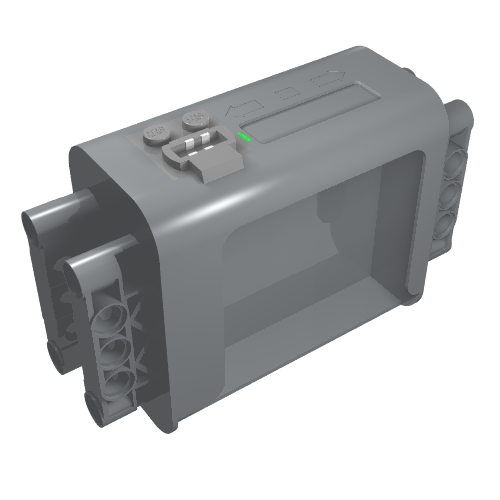 Rendu LDraw de Boîte à piles, Fonctions de puissance 9V, étui extérieur (Battery Box, Power Functions 9V, Outer Case), couleur indicative