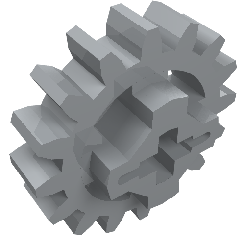 Rendu LDraw de Engrenage Technic 16 dents renforcé [nouveau modèle] (Technic Gear 16 Tooth Reinforced [New Style]), couleur indicative