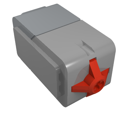Rendu LDraw de Capteur, tactile, EV3 avec boîtier blanc (Sensor, Touch, EV3 with White Case), couleur indicative