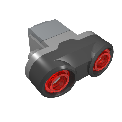 Rendu LDraw de Capteur, ultrasons, EV3 (Sensor, Ultrasonic, EV3), couleur indicative