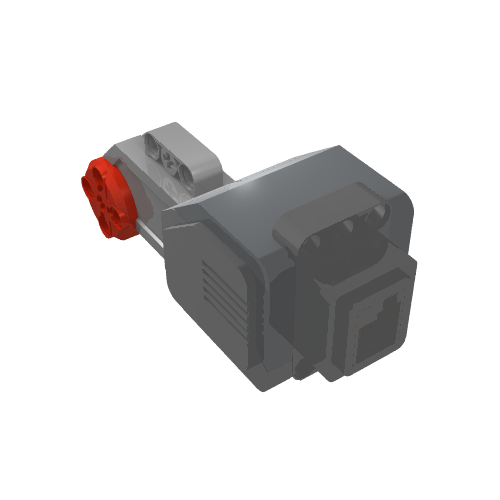Rendu LDraw de Moteur, grand, ev3 avec étui blanc (Motor, Large, EV3 with White Case), couleur indicative