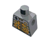 Rendu LDraw de Minifigurine torse UFO motif imprimé circuit en argent et or (Minifig Torso UFO Silver and Gold Circuitry Print), couleur indicative