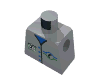 Rendu LDraw de Torse de minifigurine avec motif imprimé par téléphone (Minifig Torso with Telephone Print), couleur indicative