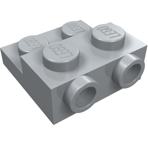 Plaque spéciale 2 x 2 x 2/3 avec deux tenons sur le côté et deux soulevé [solide Anti-tenon] (Plate Special 2 x 2 x 2/3 with Two Studs On Side and Two Raised [Solid Anti-stud])