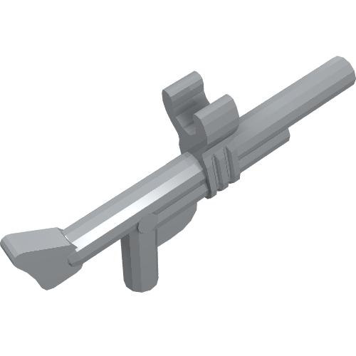 Rendu LDraw de Équipement tranquillisant pistolet avec attache haut (Equipment Tranquilizer Gun with Top Clip), couleur indicative