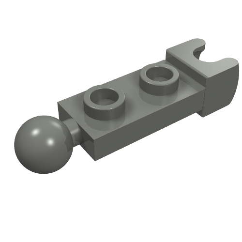 Plaque spéciale 1 x 2 avec douille de boule de remorquage de 5,9 mm et boule de remorquage (Plate Special 1 x 2 with 5.9mm Towball Socket and Towball)