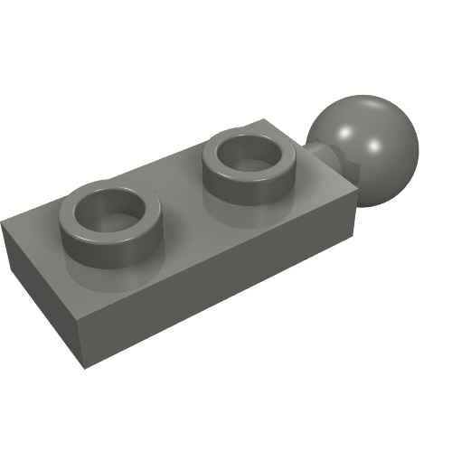 Plaque spéciale 1 x 2 avec boule de remorquage (Plate Special 1 x 2 with End Towball)