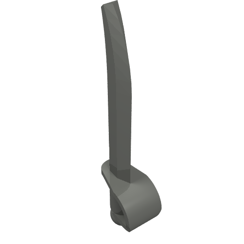 Rendu LDraw de Épée d'arme / Cutlass (Weapon Sword / Cutlass), couleur indicative