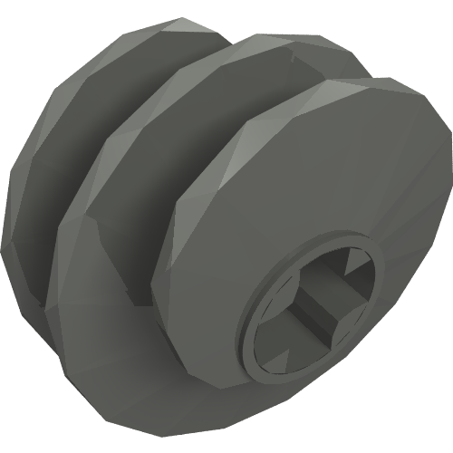 Rendu LDraw de Technic vis sans fin courte (Technic Worm Gear Short), couleur indicative