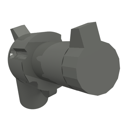 Arme Gun / Pistolet / Revolver grand canon, longue poignée (Weapon Gun / Pistol / Revolver Large Barrel, Long Grip)