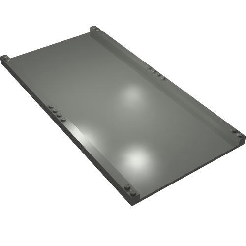 Rendu LDraw de Plaque de base Rampe 32 x 16 Droite, Route (Baseplate Ramp 32 x 16 Straight, Road), couleur indicative